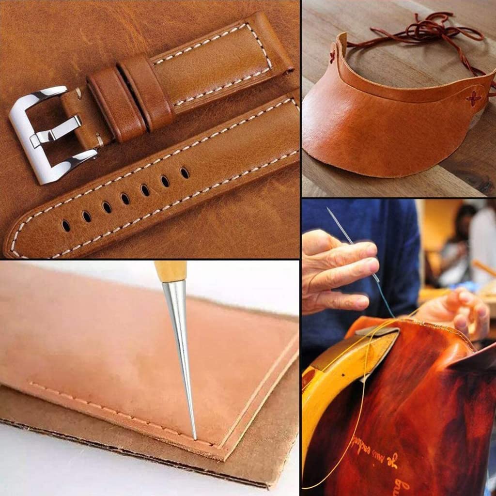 Supvox 16pcs Leather Sewing Tools, Upholstery Repair Kit with Sewing Thread, Large Eye Leather Sewing Needles, Awl, Leather Hand Sewing Needles, Leather Craft Tool Kit for Leather Repair, Stitching Supvox 16pcs Leather Sewing Tools, Upholstery Repair Kit with Sewing Thread, Large Eye Leather Sewing Needles, Awl, Leather Hand Sewing Needles, Leather Craft Tool Kit for Leather Repair, Stitching